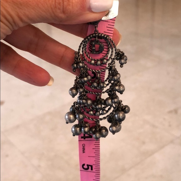 Authentic DIOR chandelier ear rings -gunmetal - Picture 8 of 8